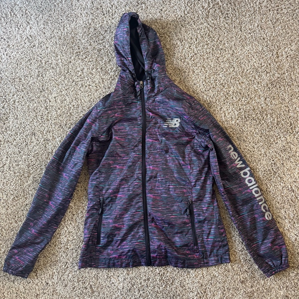 Women’s New Balance Pink & Black Windbreaker